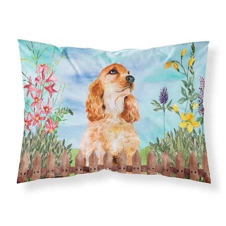 Carolines Treasures Carolines Treasures CK1268PILLOWCASE Cocker Spaniel Spring Fabric Standard Pillowcase CK1268PILLOWCASE
